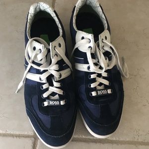 Men’s Hugo Boss navy and white sneaker/shoes